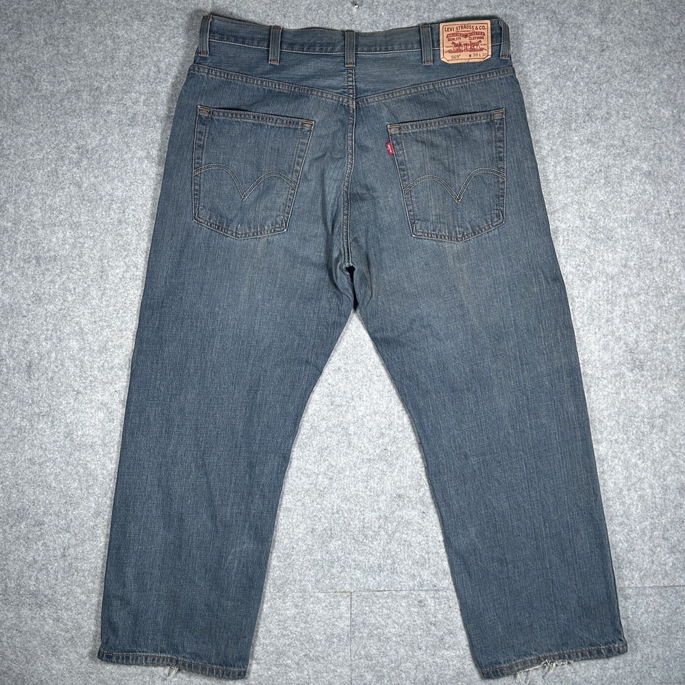 Levi's 569 Denim Jeans Men's Size 38x28 Blue Loose Straight Baggy Fit‎ Vintage